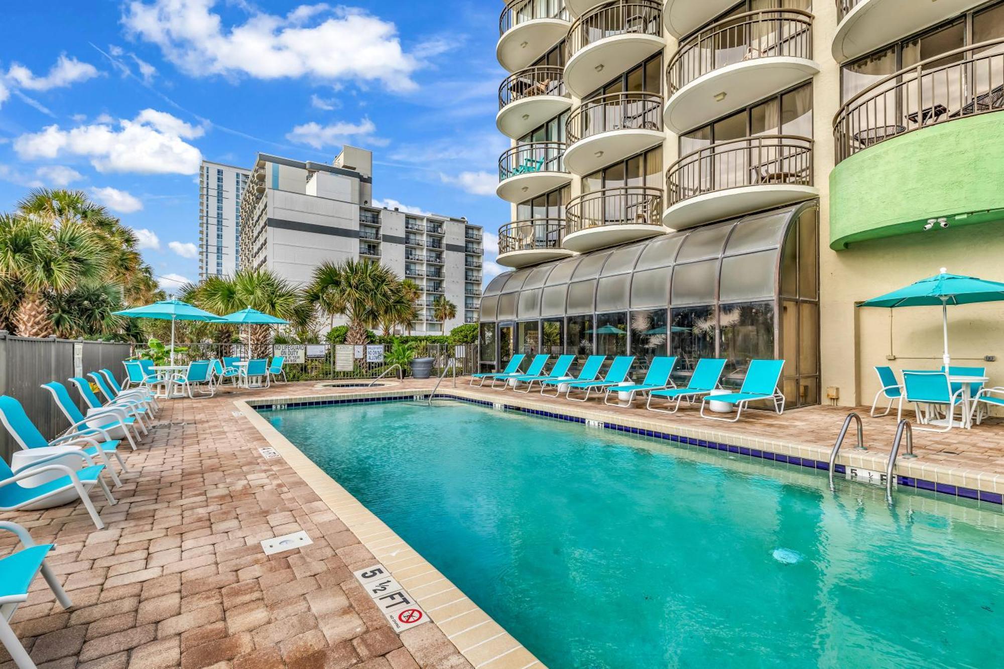 Ocean View Double Suite! Sleeps 4 Meridian Plaza 705 Myrtle Beach Exteriör bild